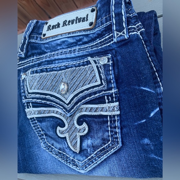 Rock Revival Women’s Porsha Easy Capri Denim Jeans - Size 29 style E8480EP - Picture 9 of 12